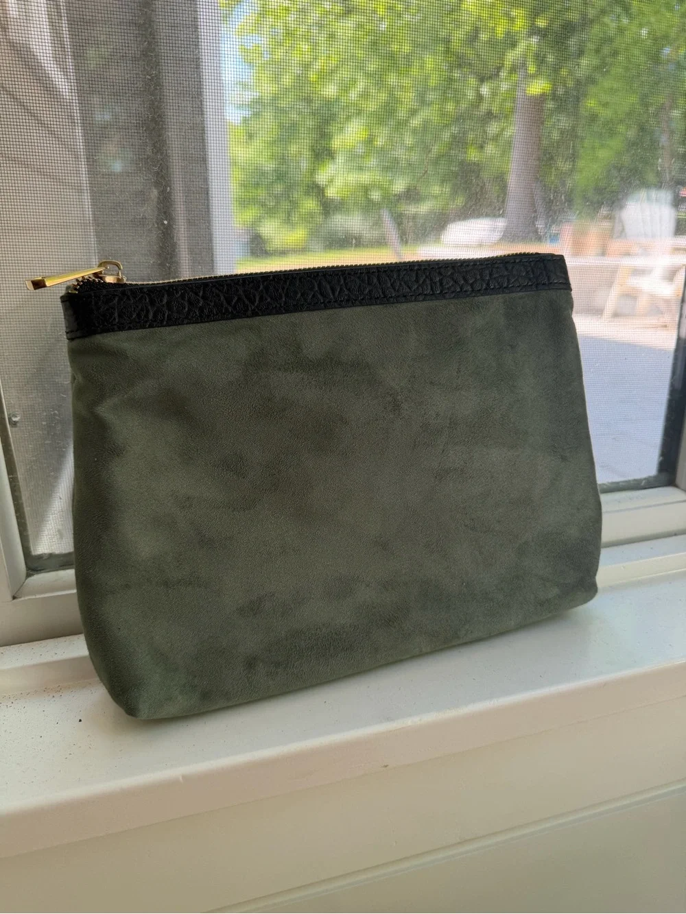 Smaak Amsterdam Olive Green Leather Pouch